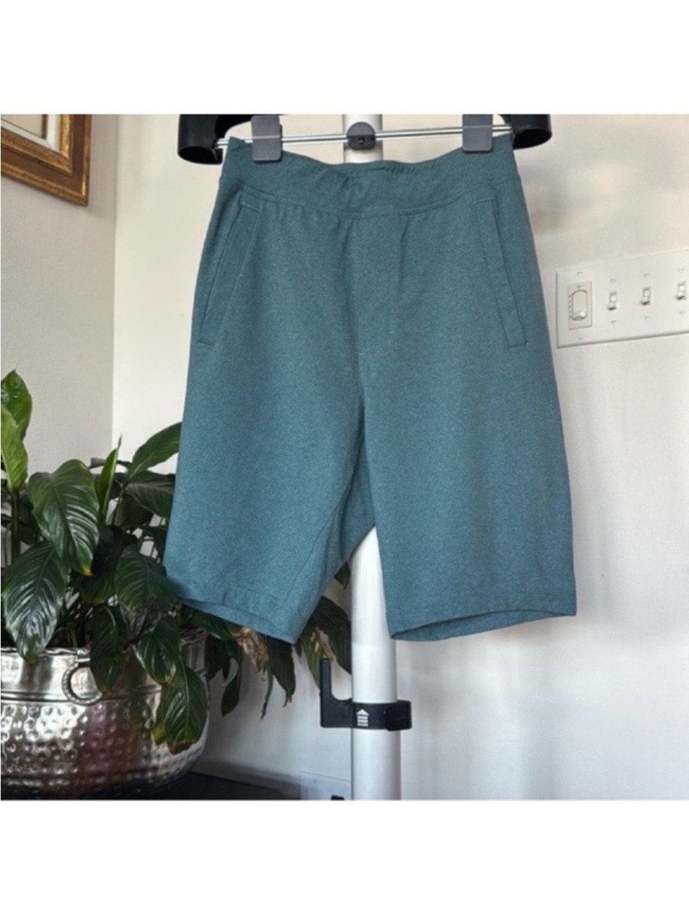 Lululemon Shorts Mens Sz M blue City Sweat French Terry Drawstring Athletic
